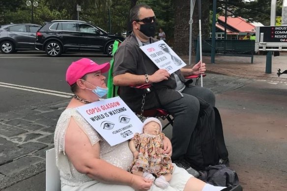 Sam and Danny during one of their sit-ins.