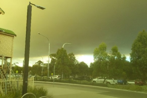 Smoke viewed from Bacchus Marsh.