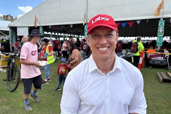 Labor leader and former premier Steven Miles at Labour Day celebrations in Brisbane.  