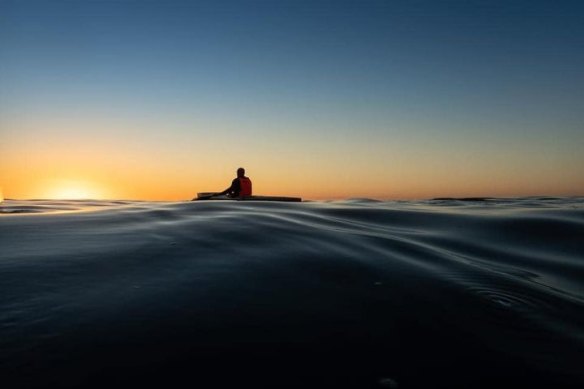 Yesterday’s sunrise on my morning paddle off Cronulla.
