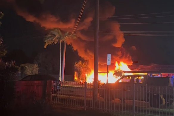 A fire broke out at a Morayfield property early on Good Friday.
