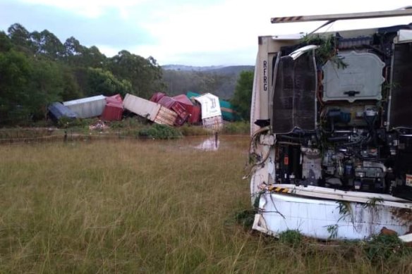 A freight train has been derailed at Nana Glen, near Coffs Harbour on the NSW Mid North Coast.