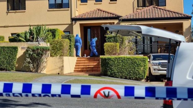 The scene at the Coorparoo home of former Wallaby Toutai Kefu after the violent break-in early Monday morning.