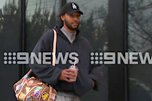 Ben Simmons arrives at Boomers camp in Melbourne.
