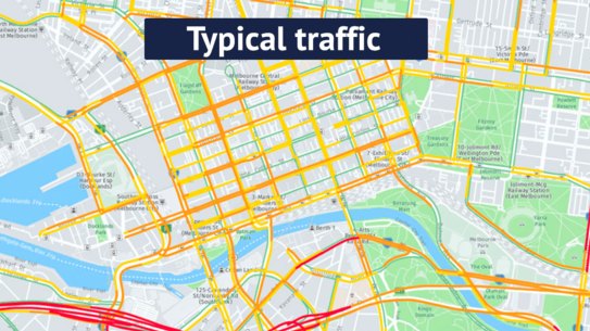 Traffic congestion slider.