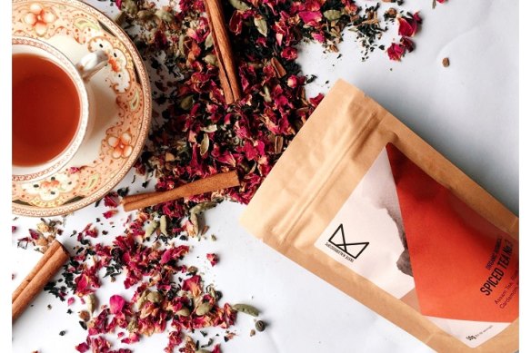 A variety of herbal and fruit teas are made by Taste Kaleidoscope Teas