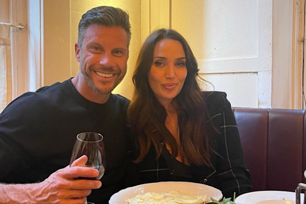 Wood with wife Snezana who he met on Season 3 of The Bachelor.