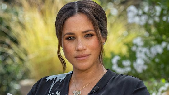 The Duke and Duchess of Sussex, with interviewer Oprah Winfrey.