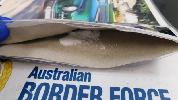 ABF officers say they found methamphetamine concealed in the binders