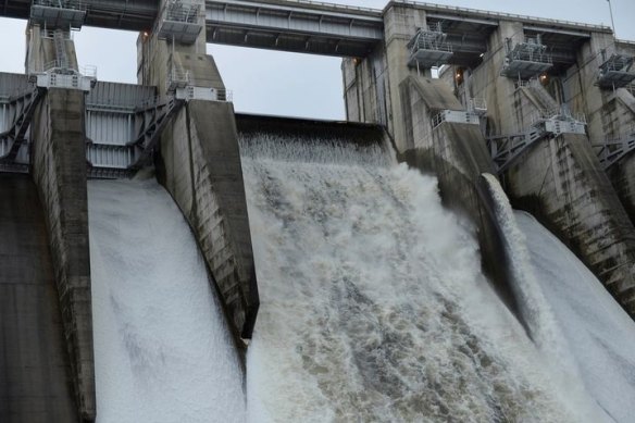 Warragamba Dam has been spilling since mid-afternoon.