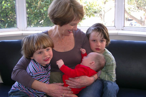 Judy Lumby and her beloved grandchildren.