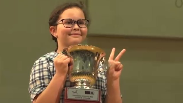2018 junior NSW Spelling Bee winner Emilia McCarthy.