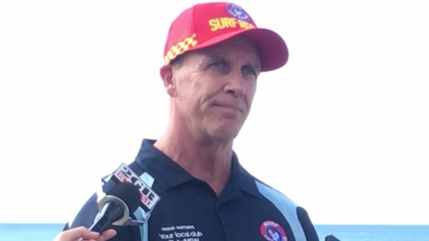 Urging caution: Surf Life Saving NSW CEO Steven Pearce speaks to reporters on Wednesday.