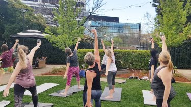 Why not try wine yoga at Hotel Kurrajong?