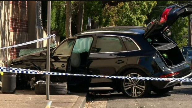 A man and a boy were seriously injured after being hit by an Audi sports utility vehicle near Neutral Bay Public School on Wednesday.