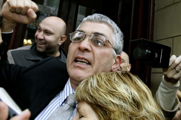 Mick Gatto walks free from the Supreme Court after being acquited of murdering Andrew Veniamin.2005