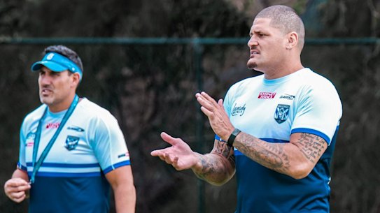 Willie Mason back at Bulldogs training.