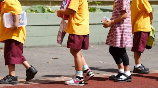 Students will be tested twice a week when school resumes in NSW and Victoria. 