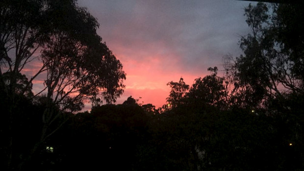 The eastern horizon, taken from Box Hill by reader Rahul Mulay this morning.