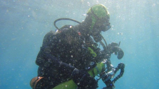Fisheries Queensland director Andrew Thwaites, 44, did on a recreational scuba dive off Moreton Island in 2016.