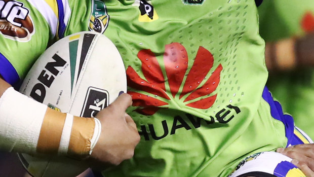 Huawei has been the major Canberra Raiders jumper sponsor for eight years.