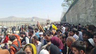 Thousands of Afghans flocked to Hamid Karzai International Airport in Kabul to escape the country after coalition forces pulled out.