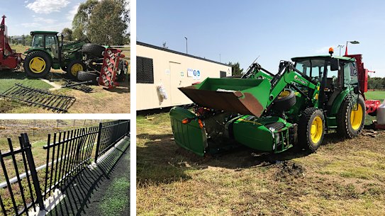 The tractor in the rampage.