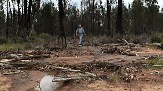 Tony Pickard, a local farmer in the region near the proposed Santos coal seam gas field near Narrabri in northern NSW.
