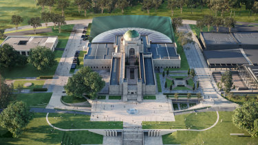 An artist's impression of the expanded of Australian War Memorial.