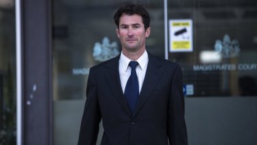 Damien De Marco leaves the Magistrates Court after giving evidence at the royal commission. The anti-child abuse campaigner is one of those hurt and angered by the archbishop's comments. 
