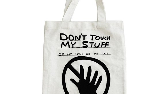 Don't Touch My Stuff Tote x David Shrigley, $32.