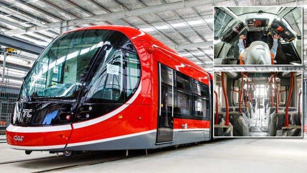 One of Canberra's new trams.