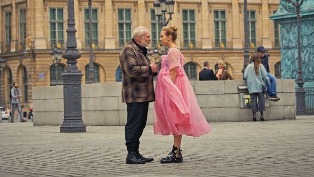 Hit dressing: Kim Bodnia (as fixer Konstantin) and Jodie Comer (Villanelle) in the Molly Goddard dress in season two.