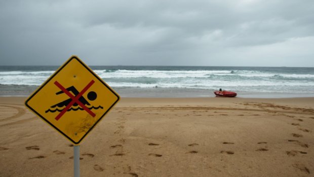 Life savers have closed several beaches due to dangerous storms.