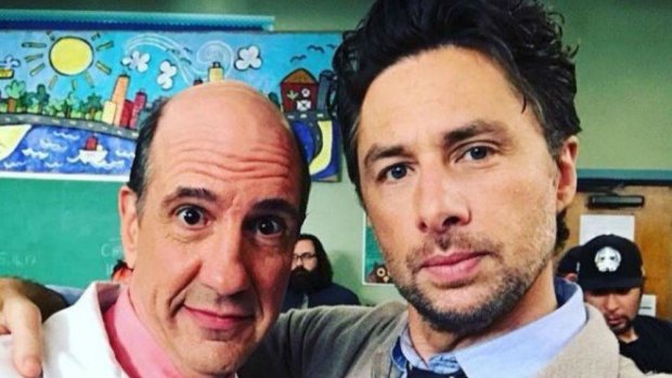 Zach Braff and his Scrubs co-star Sam Lloyd.