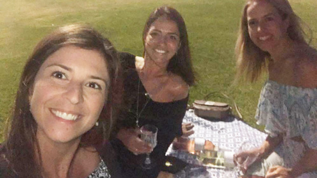 Cecilia Haddad with friends Carolina Camara and Rita Maciel.
