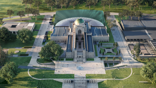 An artist's impression of the expanded of Australian War Memorial.