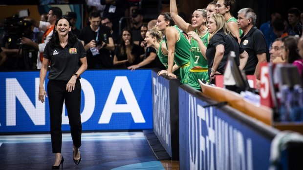 Opals coach Sandy Brondello (left) had some high praise for Cambage.