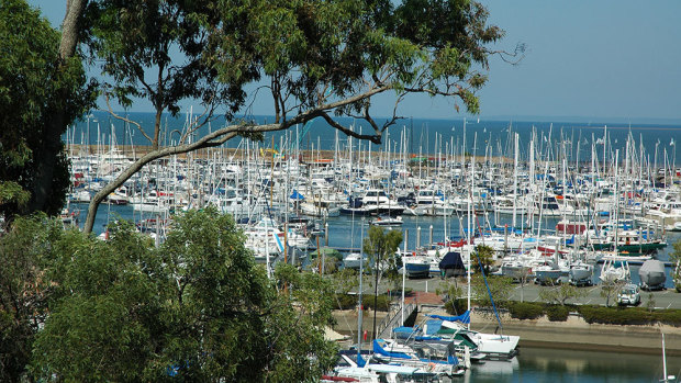 Manly Boat Harbour where the boat hit the rock wall and ran aground on Sunday night. (File image)
