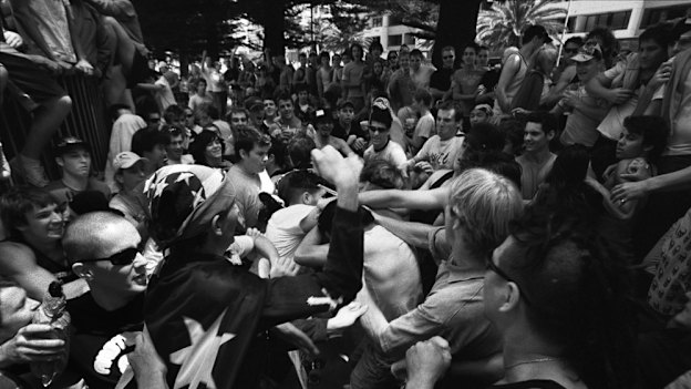 One of Quilty’s photos of southern Sydney’s Cronulla riots in December, 2005.