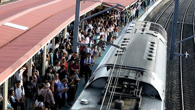 The crush: Redfern is Sydney's sixth busiest station.