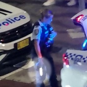 A knife was found on the ground.