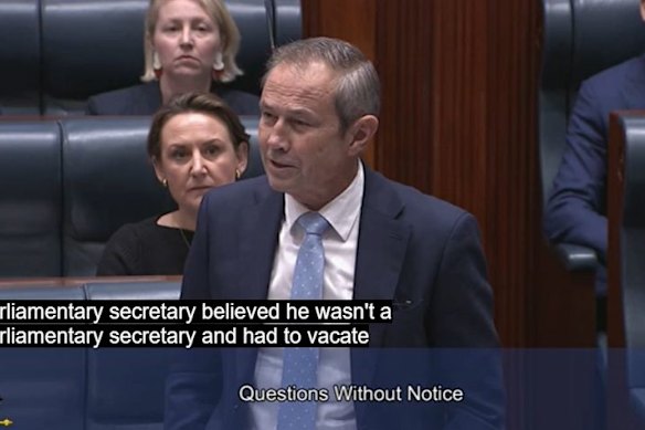 Premier Roger Cook responding to a question today. 