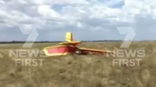 The ultralight came down in a paddock near the Gregory Highway.