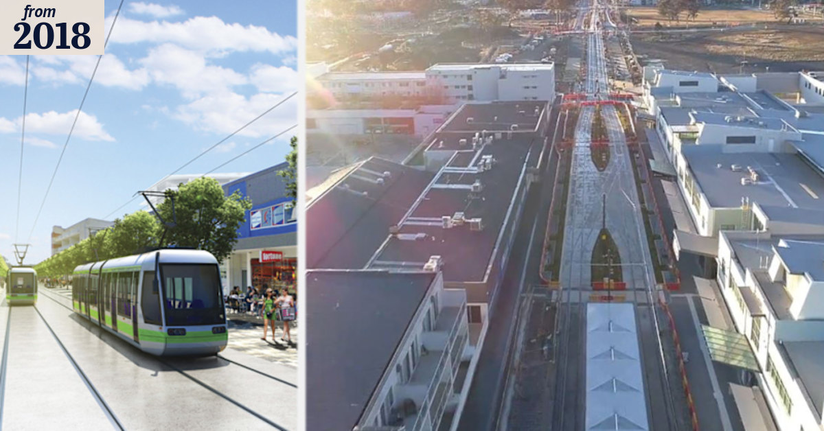 Take a bird's eye view of the light rail track in this new video