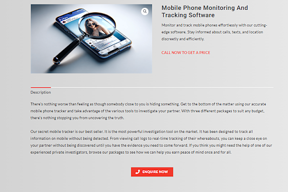 One of the websites promoting spyware in Australia, which this masthead has chosen not to name. 