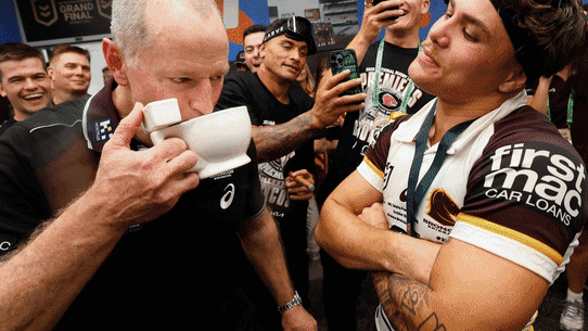 Broncos grand final celebrations.