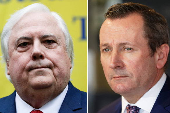 The West Australian government could be on the hook for about $4.7 million in legal fees in its legal battles with Queensland billionaire Clive Palmer.