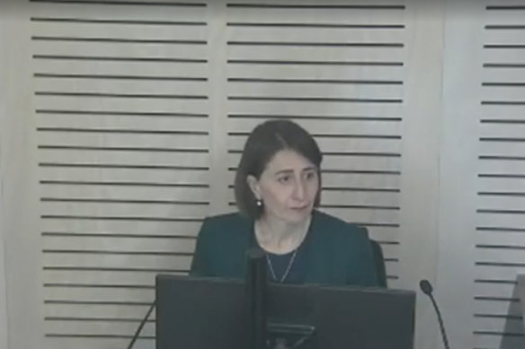 Gladys Berejiklian gave evidence at the ICAC inquiry in October.