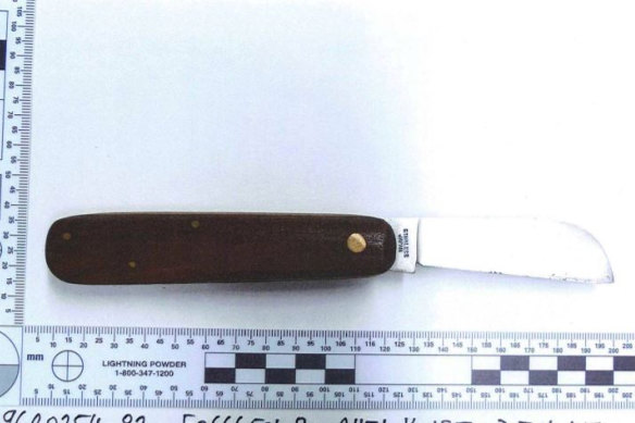 The Telecom pocket-knife found near where Jane Rimmer's body was found.